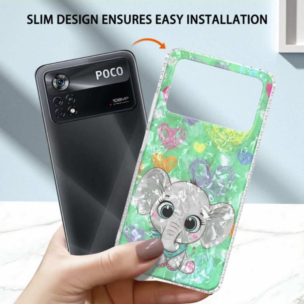 Handyhülle Für Poco X4 Pro 5G Stylischer Elefant