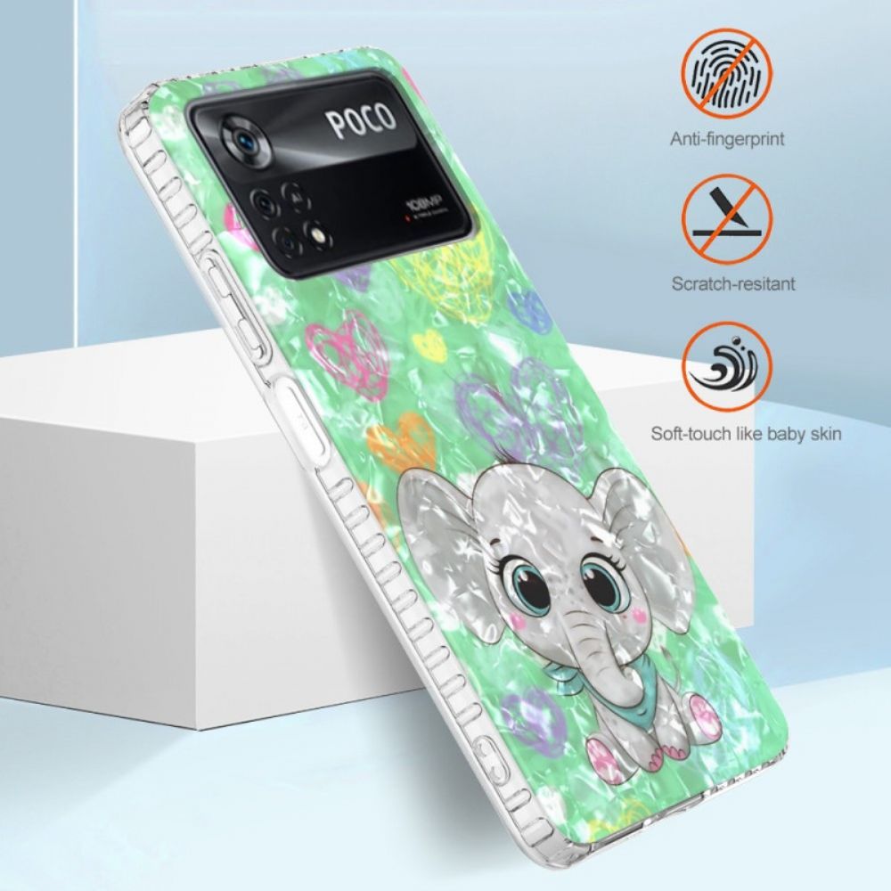 Handyhülle Für Poco X4 Pro 5G Stylischer Elefant