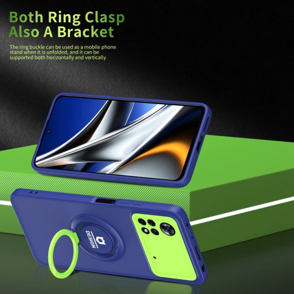 Hülle Für Poco X4 Pro 5G Bicolor Ring-stütze