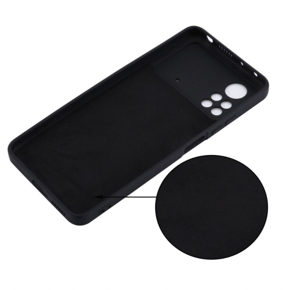 Hülle Für Poco X4 Pro 5G Mit Kordel Armband Aus Flüssigem Silikon