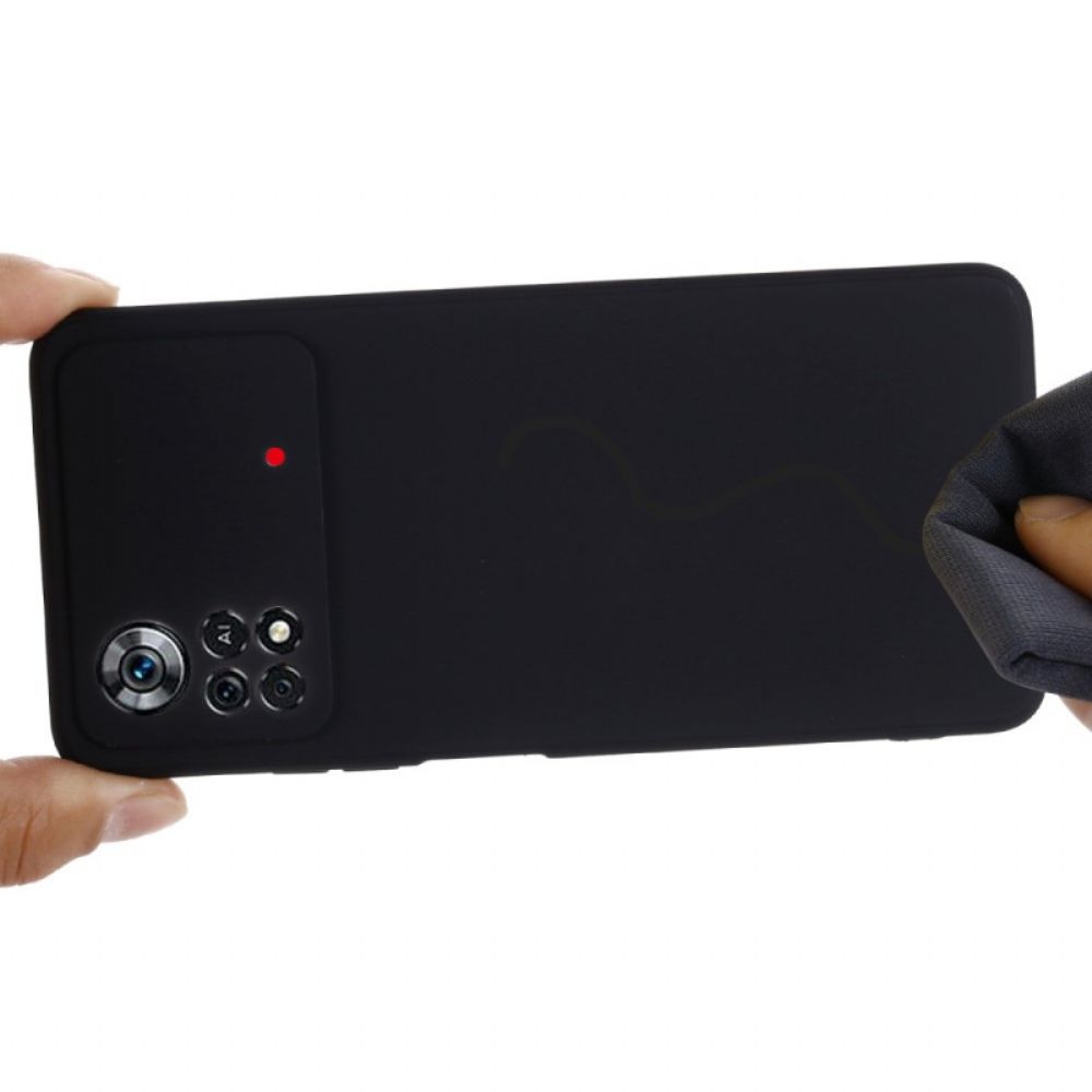 Hülle Für Poco X4 Pro 5G Mit Kordel Armband Aus Flüssigem Silikon