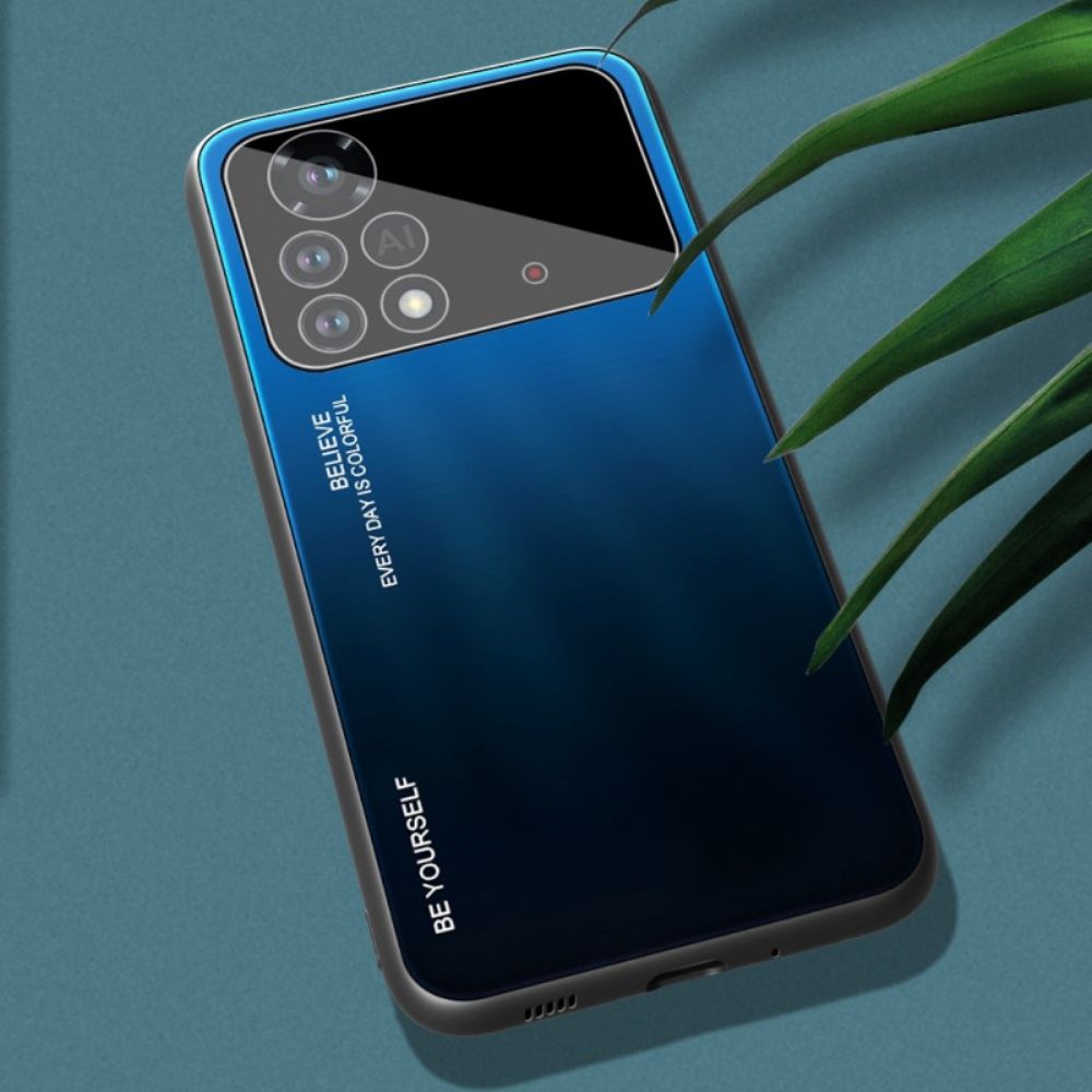 Hülle Für Poco X4 Pro 5G Sei Du Selbst Gehärtetes Glas