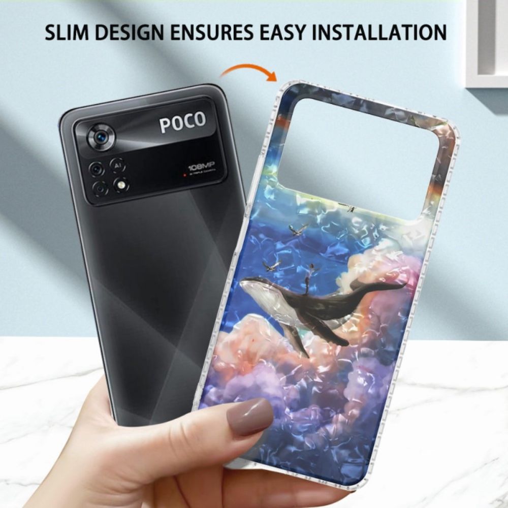 Hülle Für Poco X4 Pro 5G Stylischer Wal