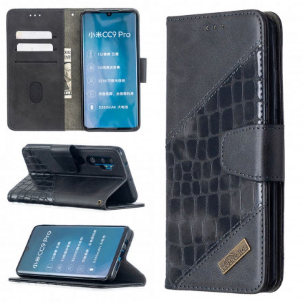 Flip Case Für Xiaomi Mi Note 10 / 10 Pro Klassischer Krokodilleder-effekt