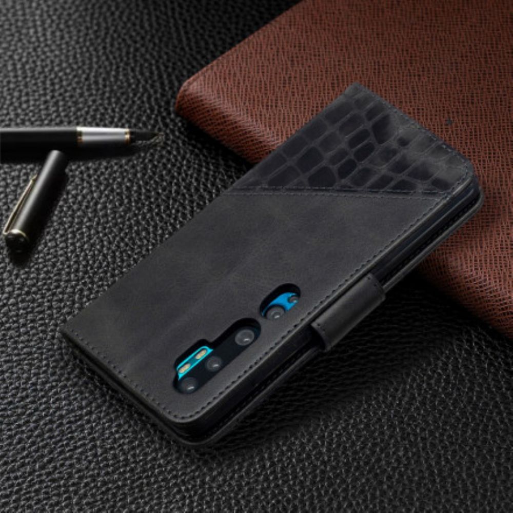 Flip Case Für Xiaomi Mi Note 10 / 10 Pro Klassischer Krokodilleder-effekt