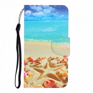 Flip Case Für Xiaomi Mi Note 10 / 10 Pro Mit Kordel Zapfenstrand