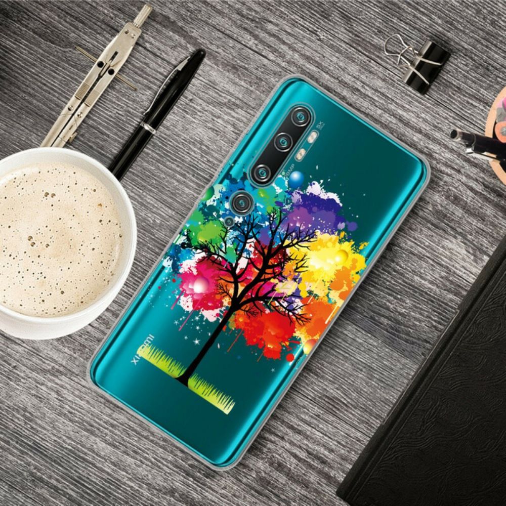 Handyhülle Für Xiaomi Mi Note 10 / 10 Pro Transparenter Aquarellbaum