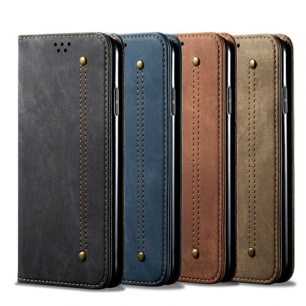 Schutzhülle Für Xiaomi Mi Note 10 / 10 Pro Flip Case Jeansstoff
