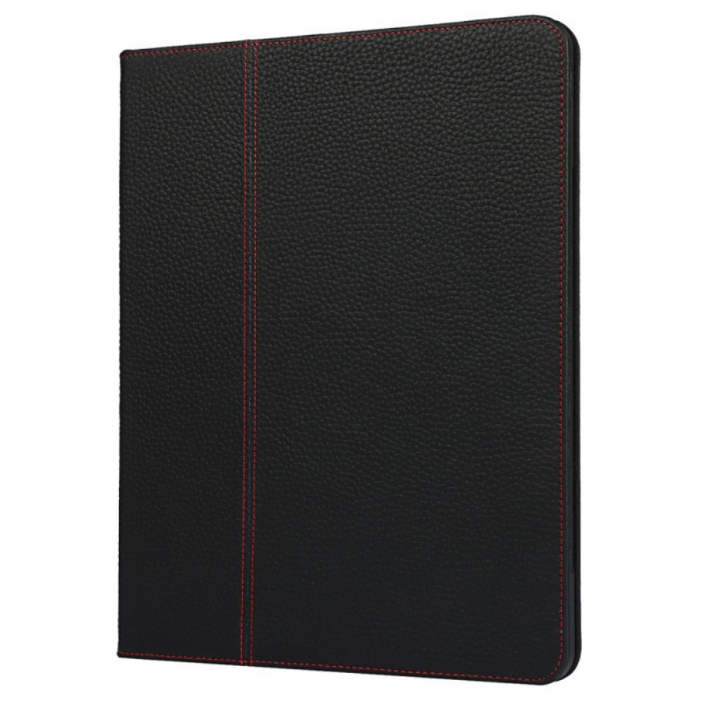 Case Für iPad Pro 12.9" (2024) (2024) (2018) Echtes Litschi-leder