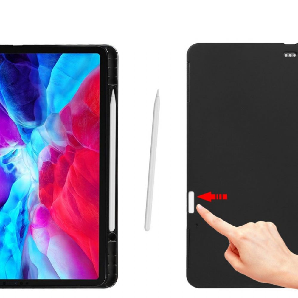 Case Für iPad Pro 12.9" (2024) (2024) (2018) Echtes Litschi-leder