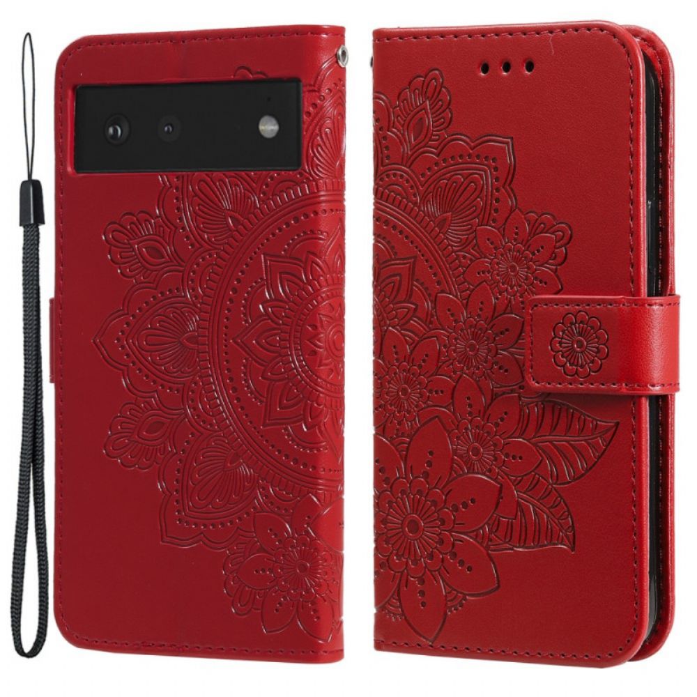 Flip Case Für Google Pixel 6 Blumen-mandala