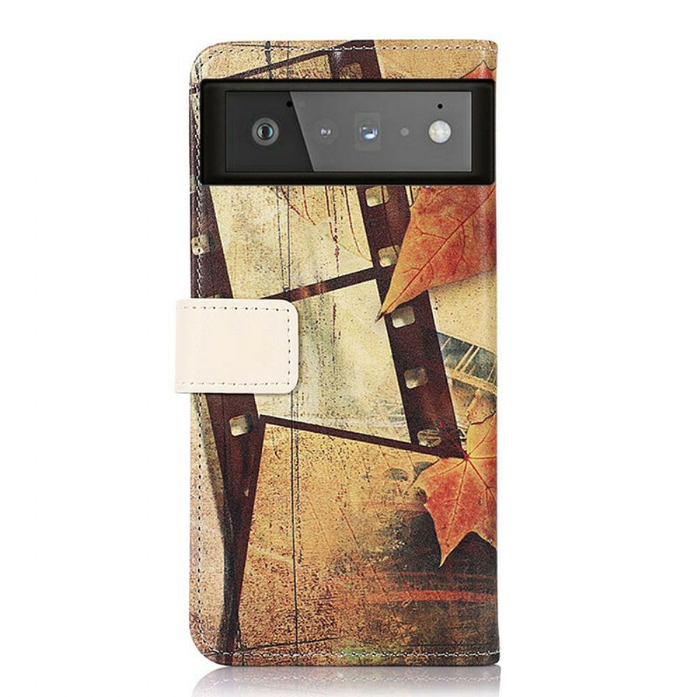 Flip Case Für Google Pixel 6 Eiffelturm Im Herbst