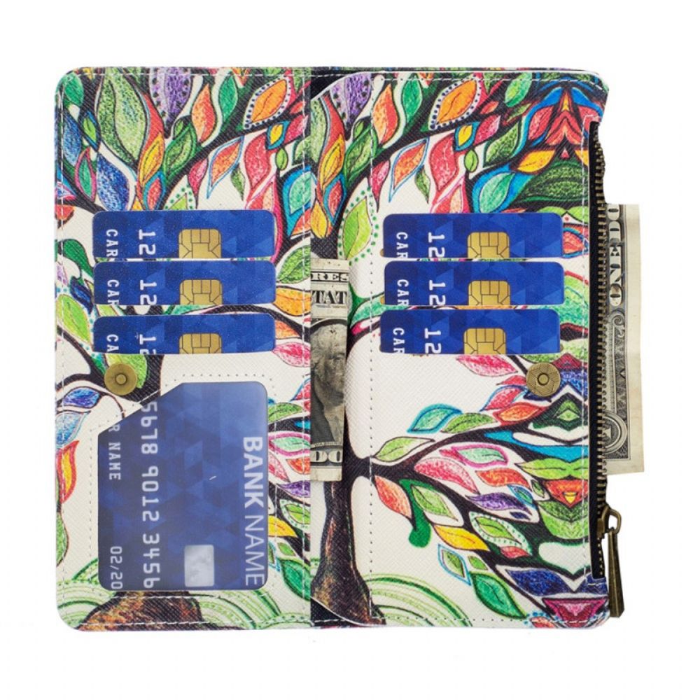 Flip Case Für Google Pixel 6 Reißverschlusstasche Mit Baum