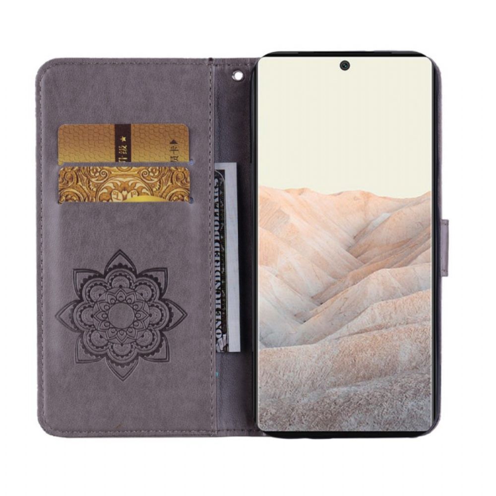 Lederhüllen Für Google Pixel 6 Eulen-mandala Und Anhänger