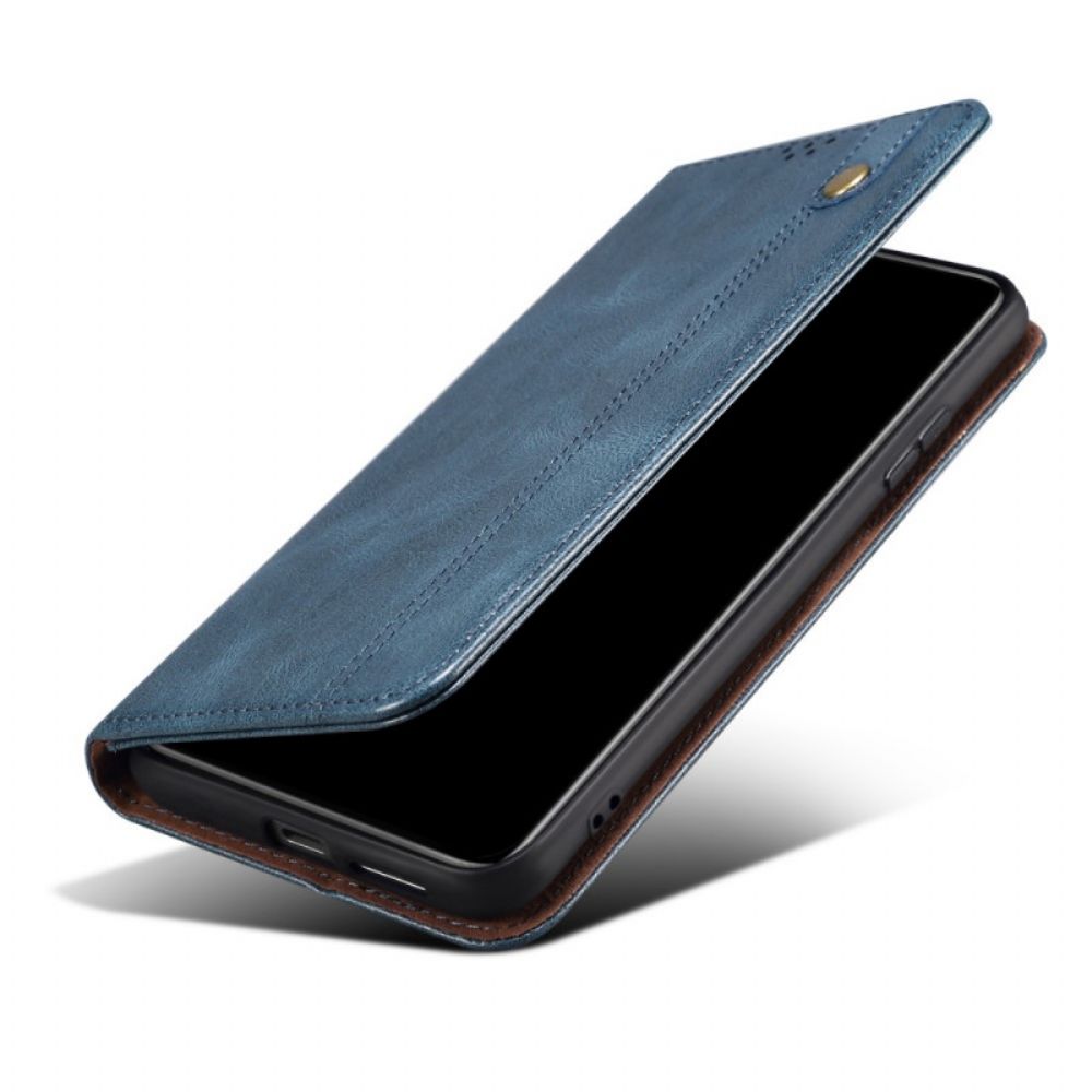 Schutzhülle Für Google Pixel 6 Flip Case Gewachstes Kunstleder