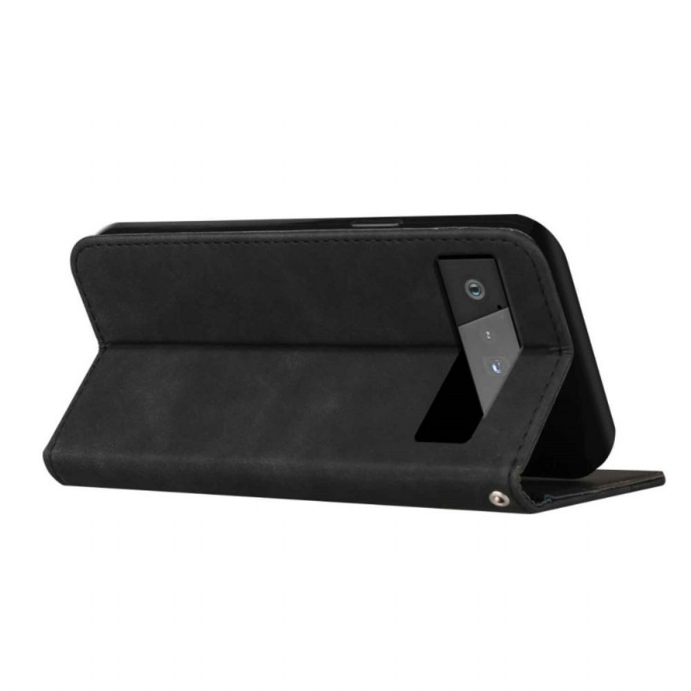 Schutzhülle Für Google Pixel 6 Flip Case Lederoptik Im S-design