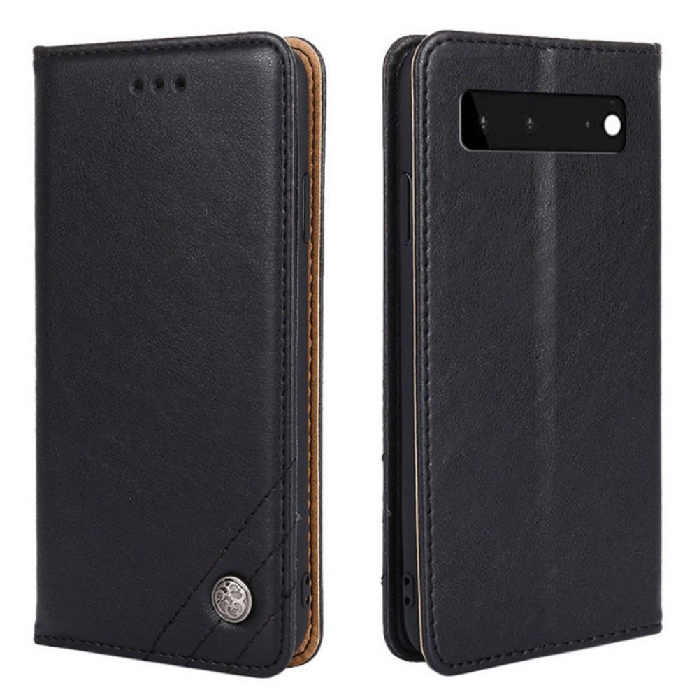 Schutzhülle Für Google Pixel 6 Flip Case Lederoptik Mit Nieten