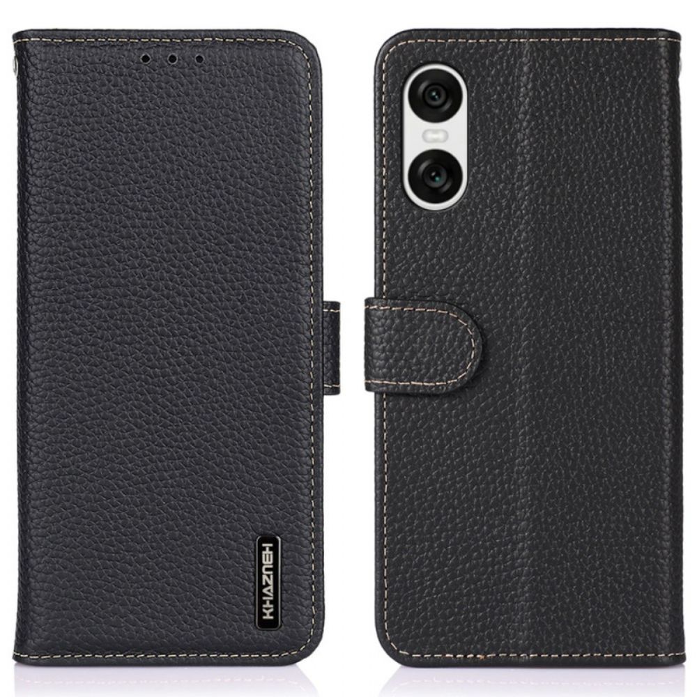 Lederhüllen Sony Xperia 10 Vi Khazneh Litschi-leder