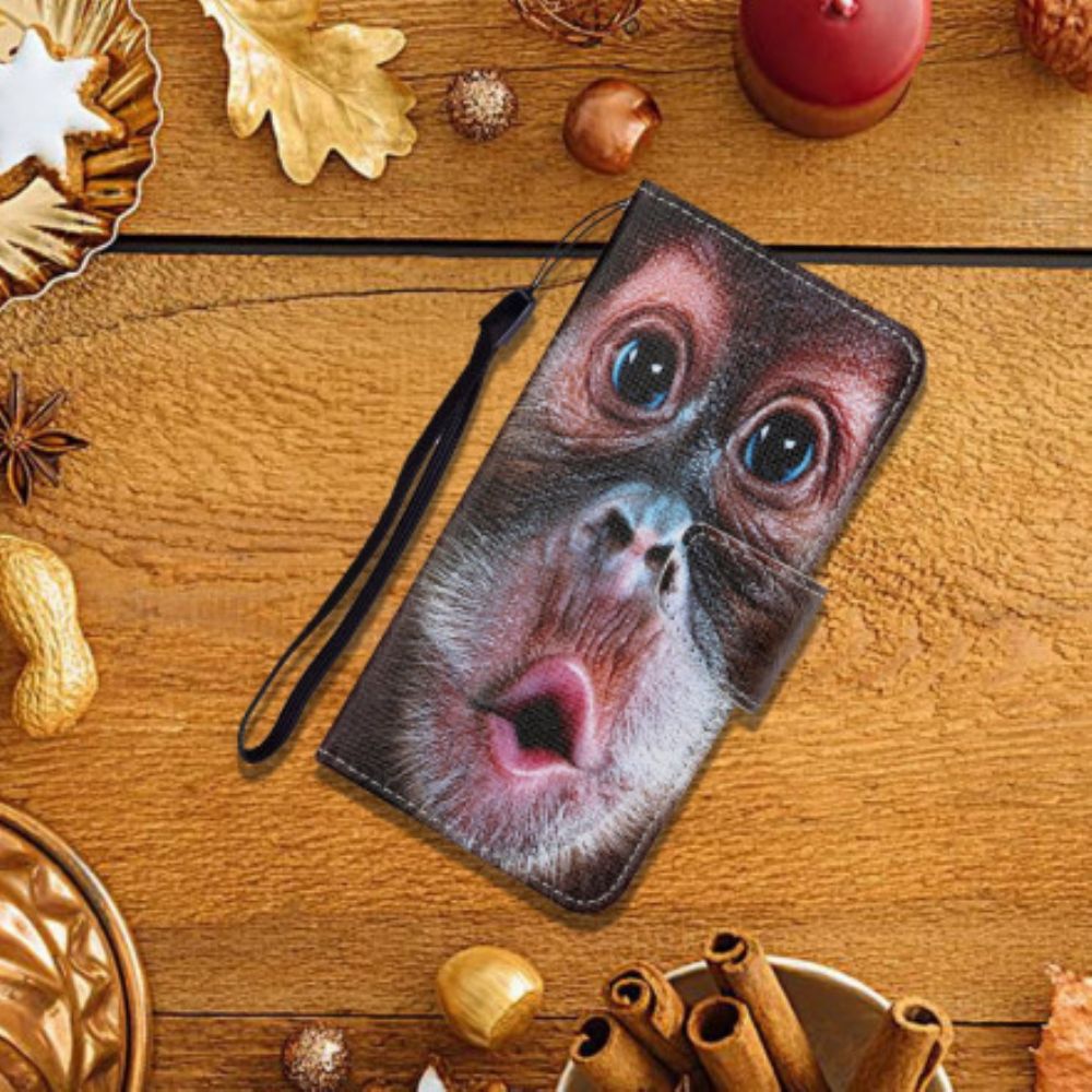 Flip Case Für Oppo A15 Mit Kordel Tanga-affe