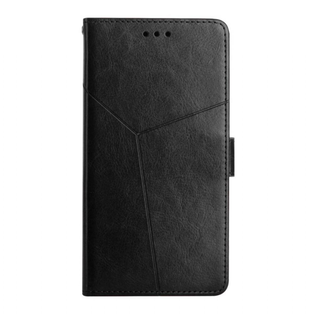 Lederhüllen Für Oppo A15 Y Design Geo Lederoptik