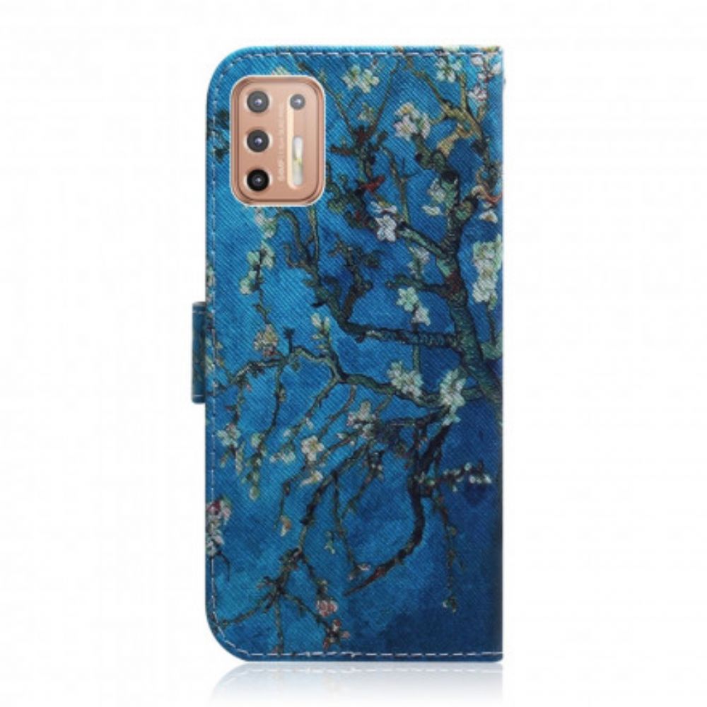 Lederhüllen Für Moto G9 Plus Blühender Ast