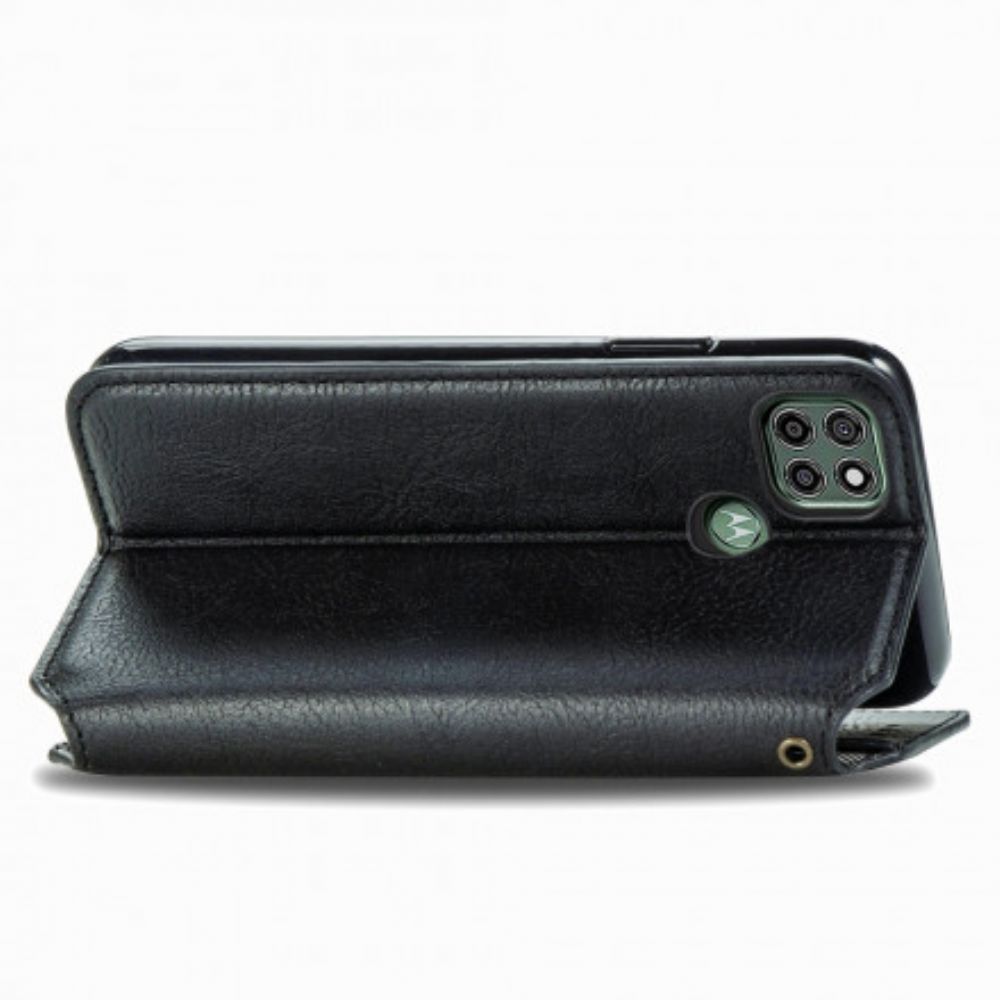 Schutzhülle Für Moto G9 Plus Flip Case Ledereffekt Mit Rautenstruktur