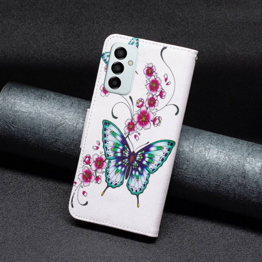 Flip Case Für Samsung Galaxy M23 5G Schöne Schmetterlinge