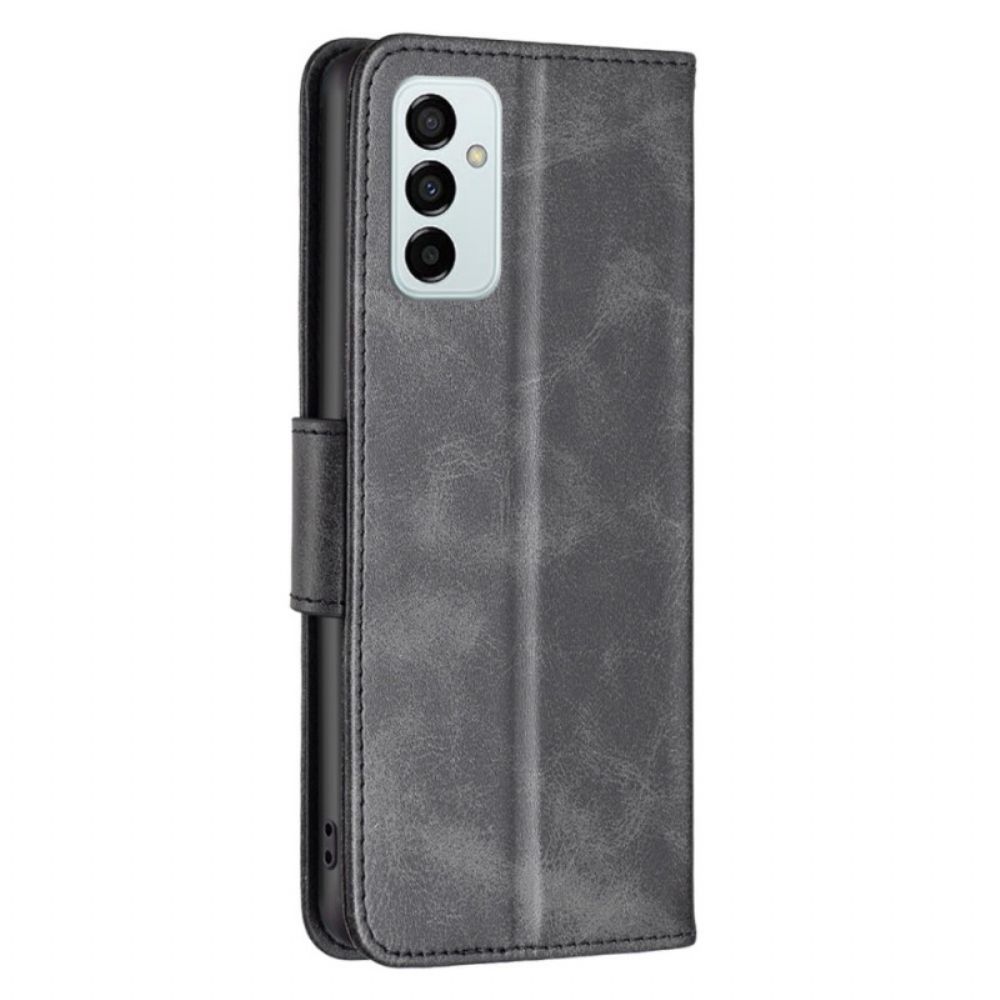 Flip Case Für Samsung Galaxy M23 5G Schräge Schließe Mit Riemen