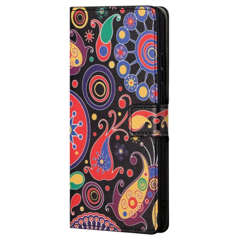 Lederhüllen Für Samsung Galaxy M23 5G Galaxiemuster