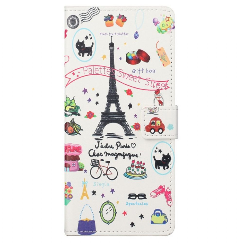 Lederhüllen Für Samsung Galaxy M23 5G Ich Liebe Paris