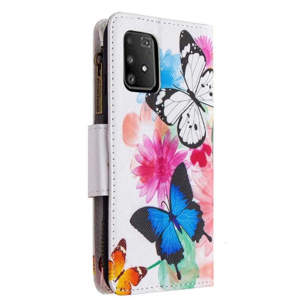 Flip Case Für Samsung Galaxy S10 Lite Schmetterlingstasche Mit Reißverschluss