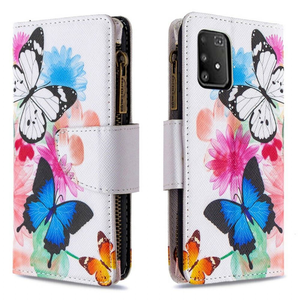 Flip Case Für Samsung Galaxy S10 Lite Schmetterlingstasche Mit Reißverschluss