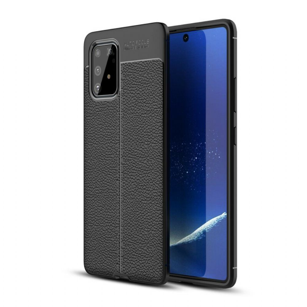 Hülle Für Samsung Galaxy S10 Lite Doppellinie Litschi-leder-effekt