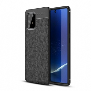 Hülle Für Samsung Galaxy S10 Lite Doppellinie Litschi-leder-effekt