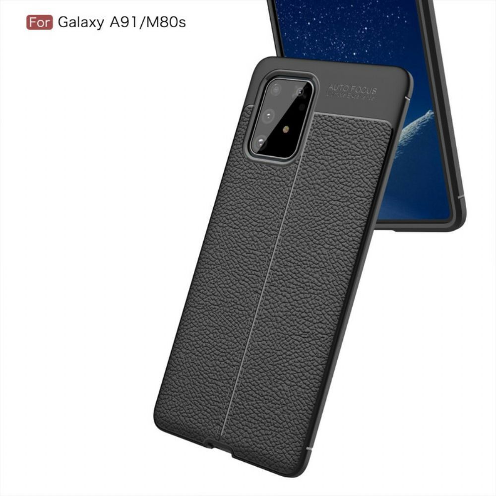 Hülle Für Samsung Galaxy S10 Lite Doppellinie Litschi-leder-effekt