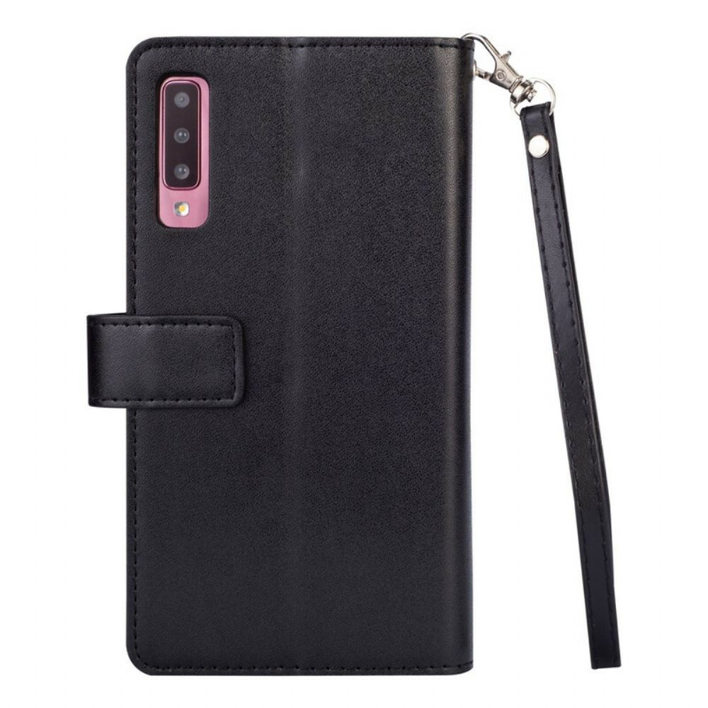 Flip Case Für Samsung Galaxy A70 Brieftasche Mit Lanyard