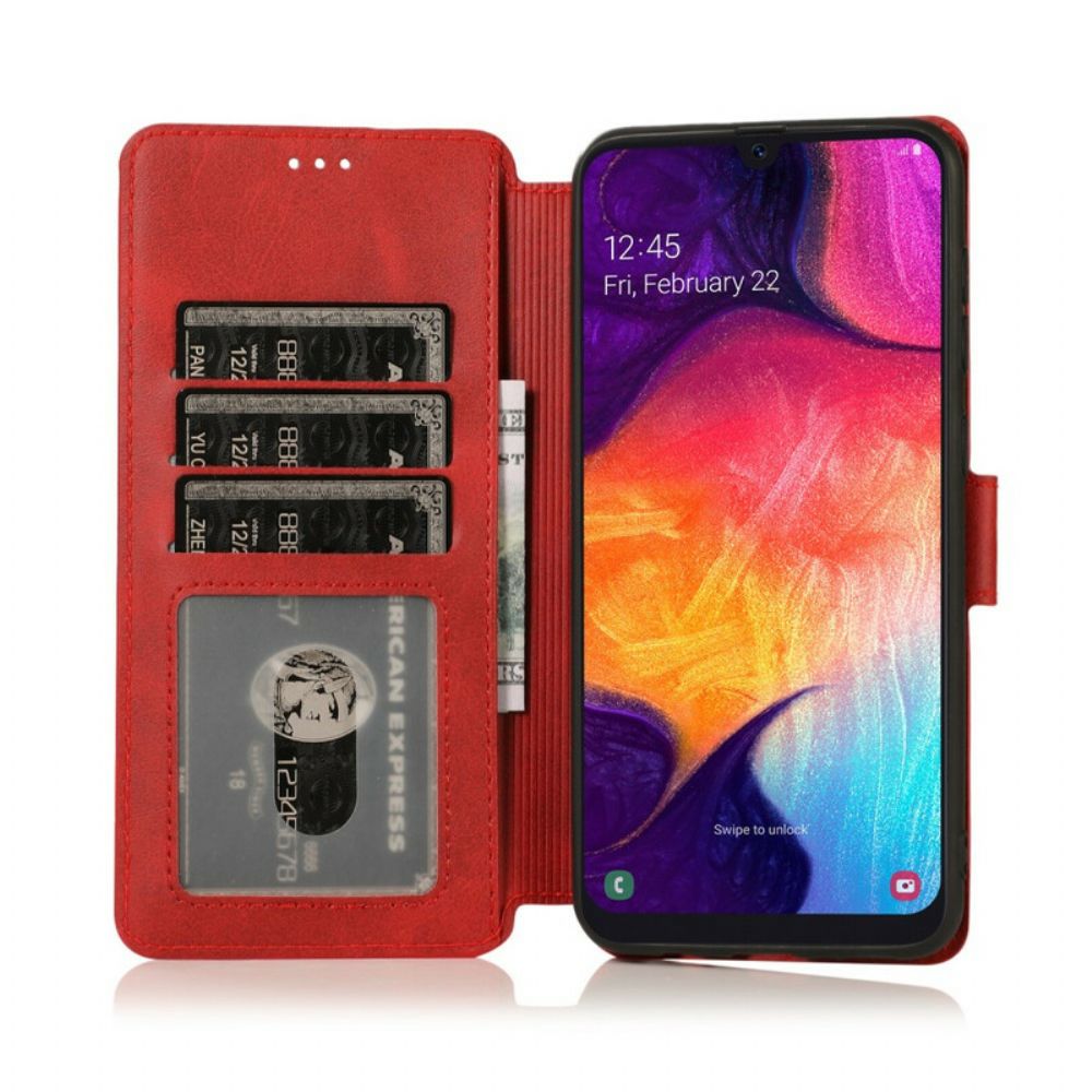 Flip Case Für Samsung Galaxy A70 Luxus-leder-effekt