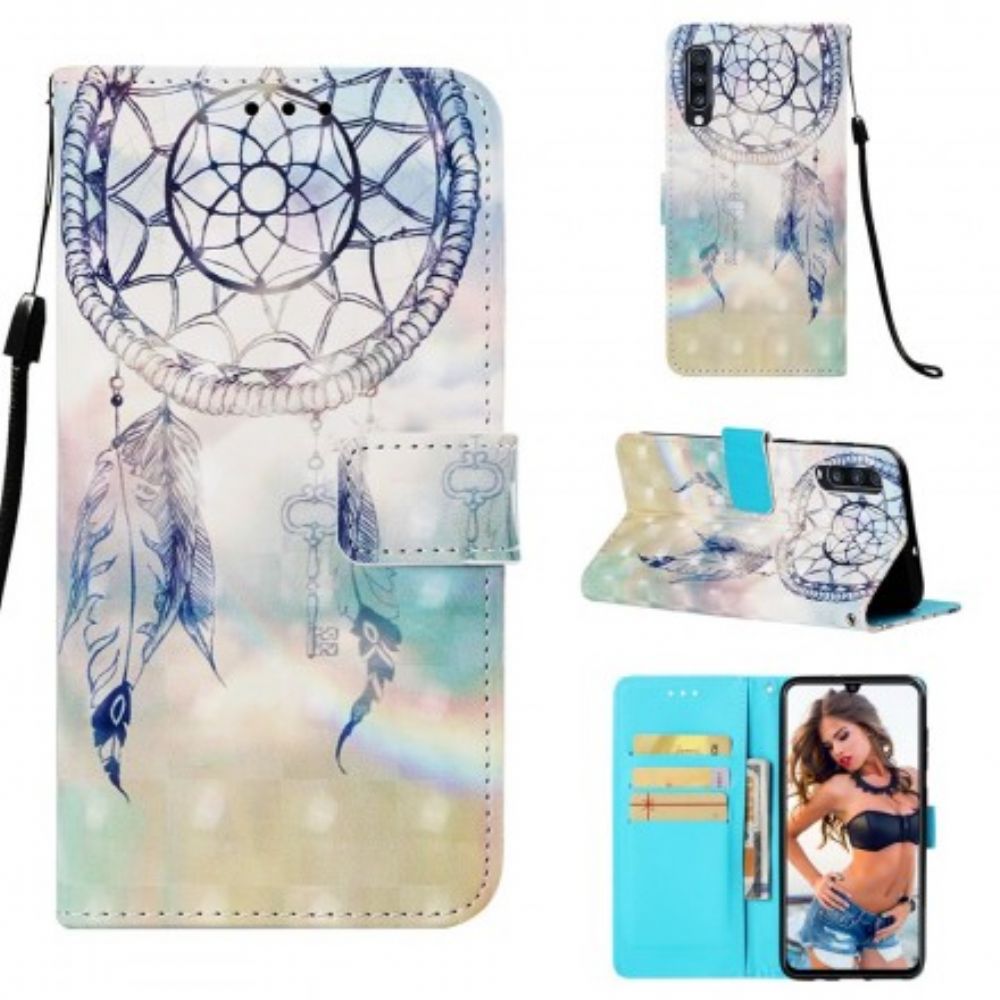 Flip Case Für Samsung Galaxy A70 Pastellfarbener Traumfänger