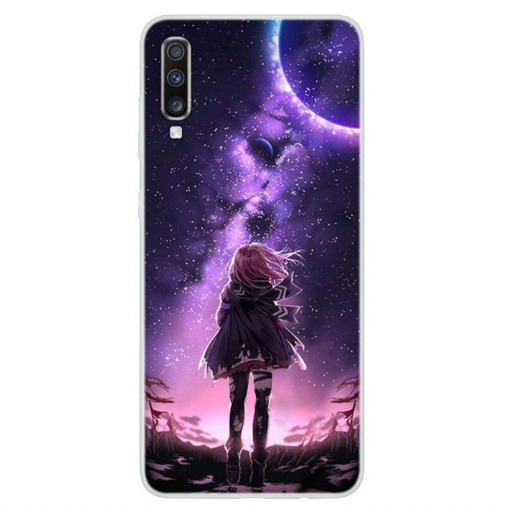 Handyhülle Für Samsung Galaxy A70 Magischer Vollmond