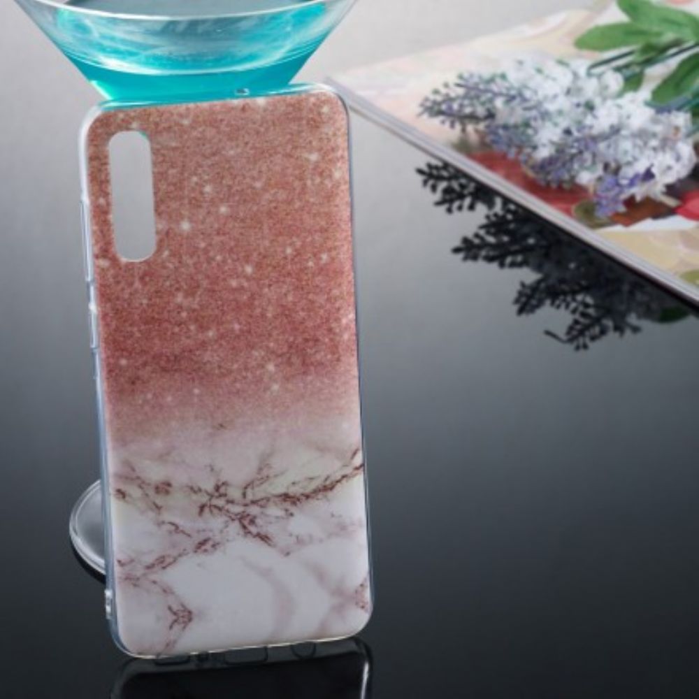Hülle Für Samsung Galaxy A70 Glitzermarmor