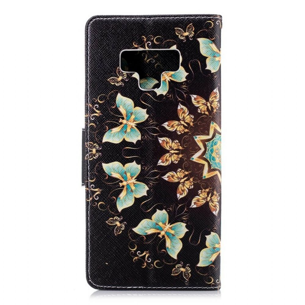 Flip Case Für Samsung Galaxy Note 9 Schmetterlings-mandala