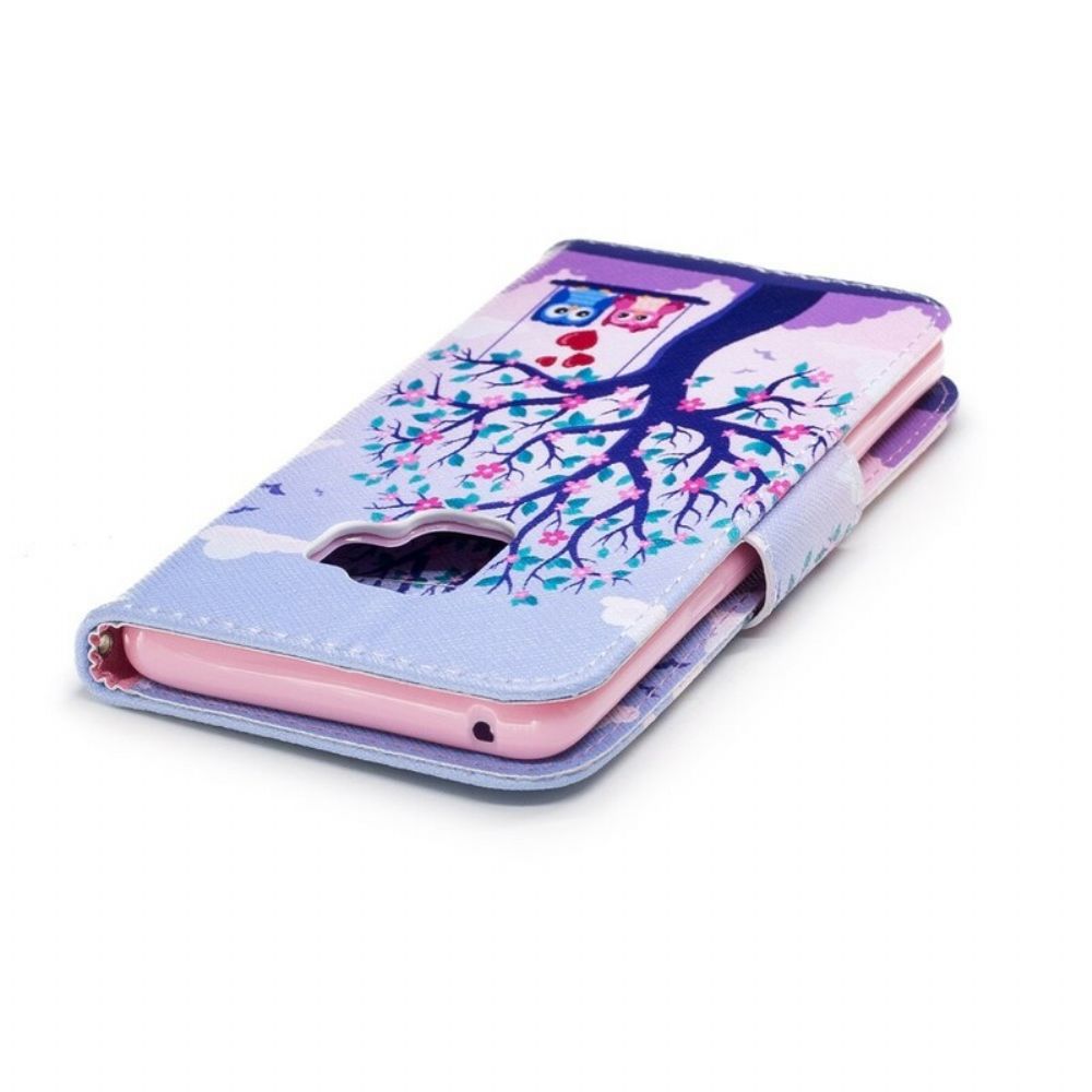 Flip Case Für Samsung Galaxy S9 Eulen Auf Der Schaukel