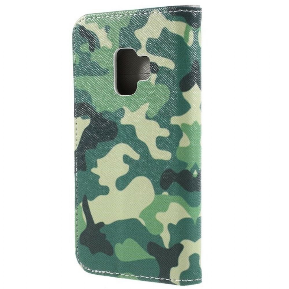Flip Case Für Samsung Galaxy S9 Militärische Tarnung