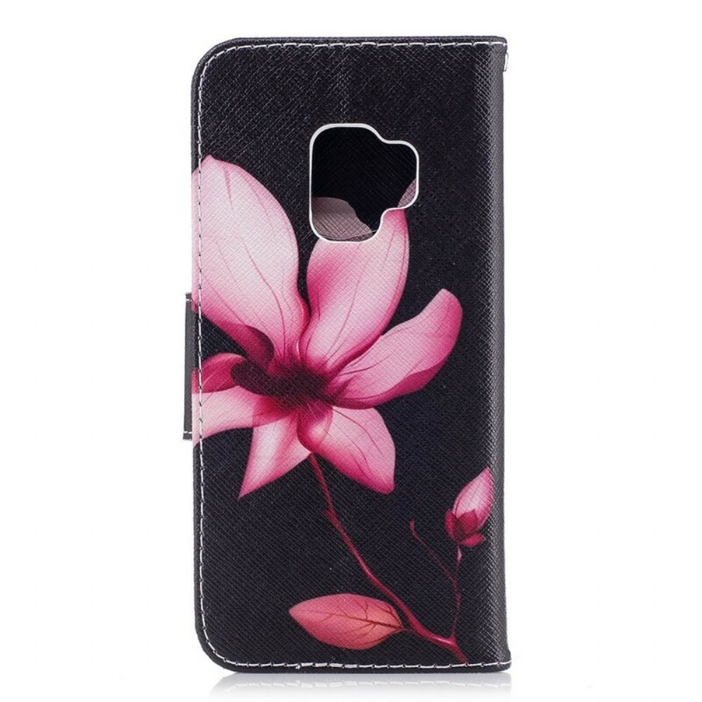 Flip Case Für Samsung Galaxy S9 Rosa Blume
