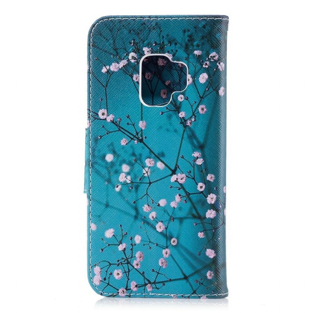 Lederhüllen Für Samsung Galaxy S9 Blühender Baum