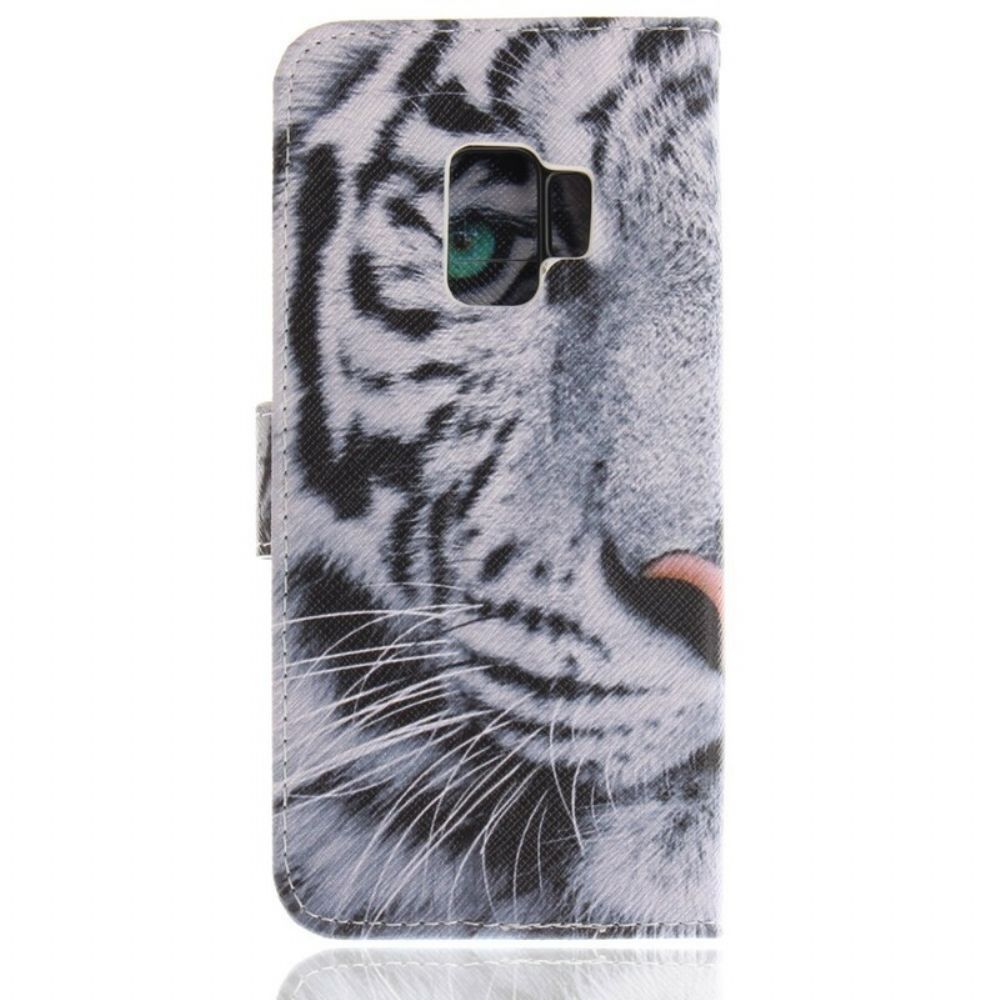 Lederhüllen Für Samsung Galaxy S9 Tigergesicht