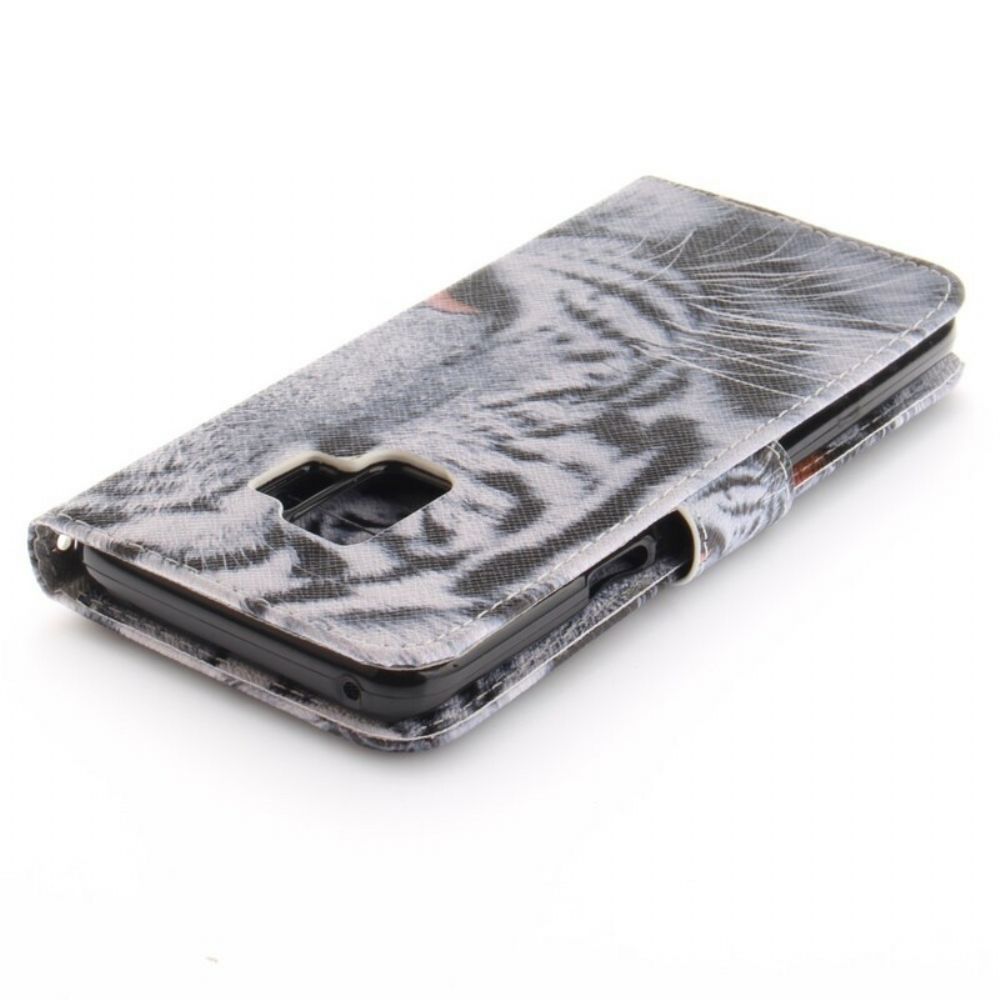 Lederhüllen Für Samsung Galaxy S9 Tigergesicht