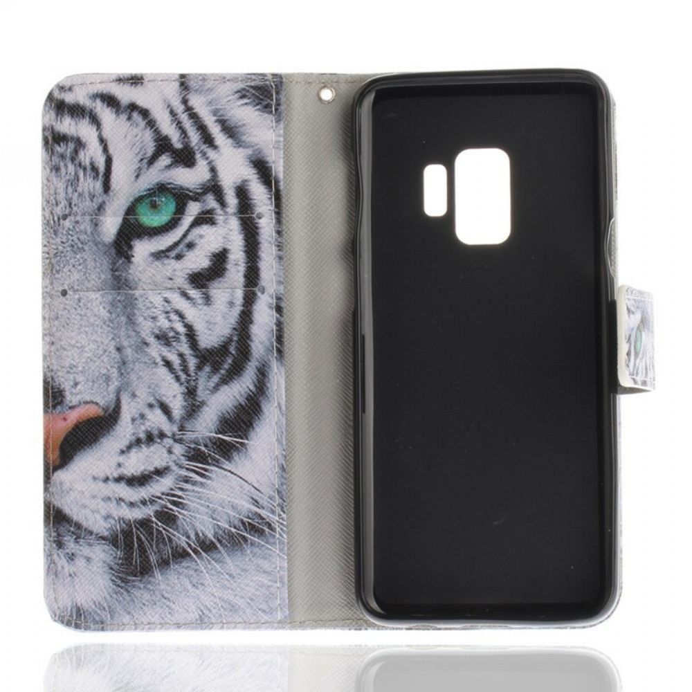 Lederhüllen Für Samsung Galaxy S9 Tigergesicht