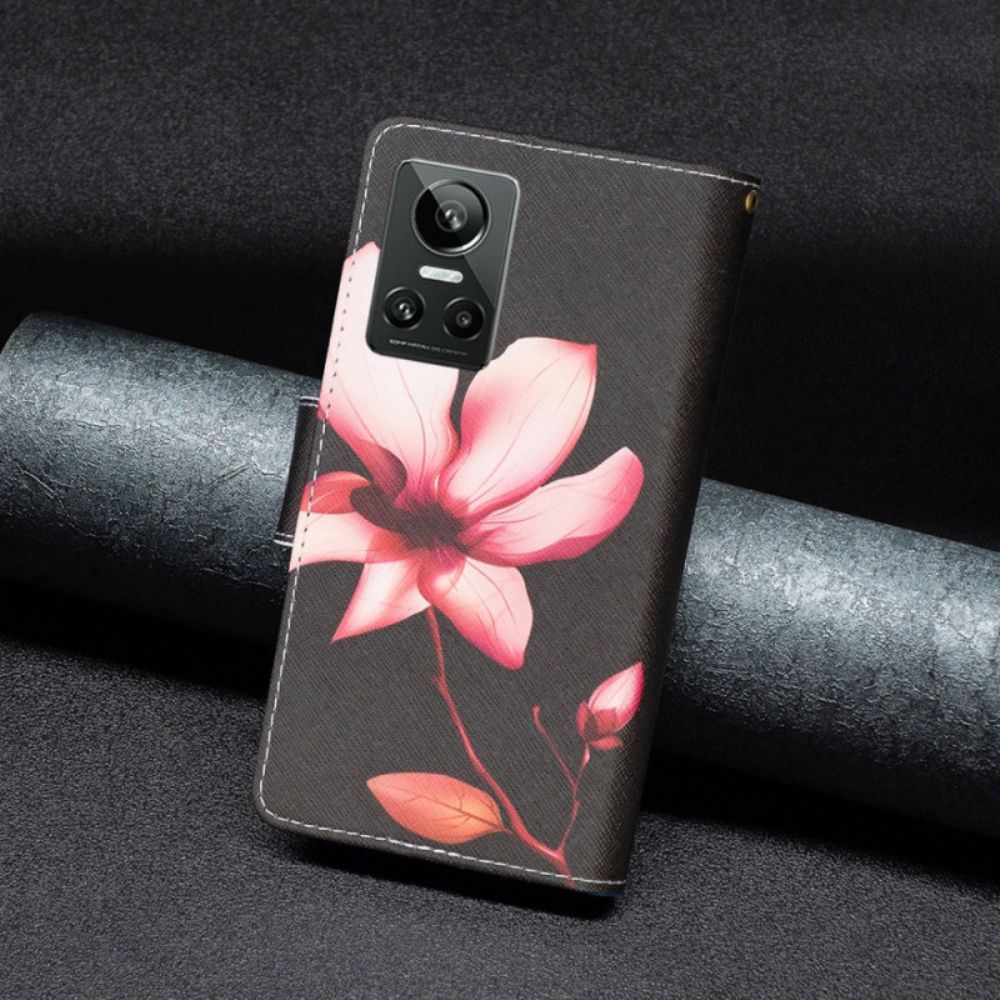 Flip Case Für Realme GT Neo 3 Rosenblatt