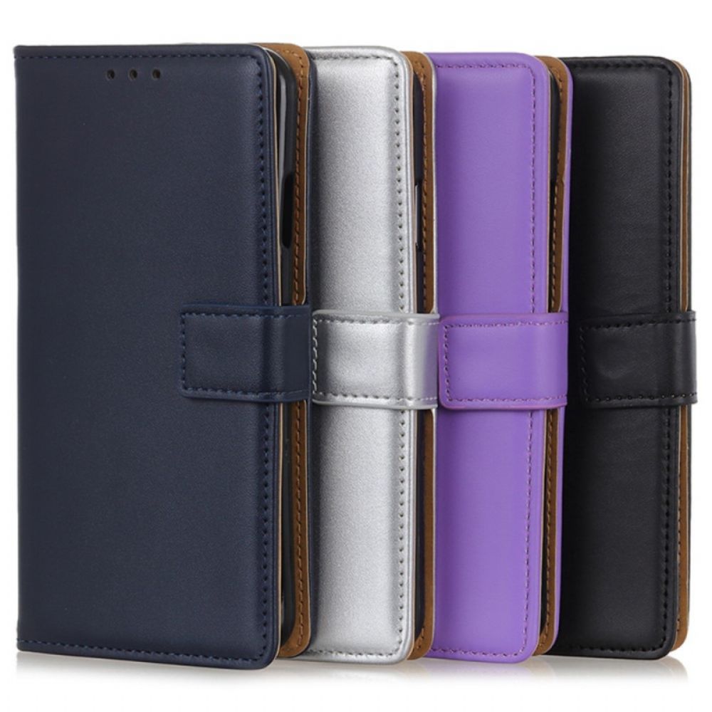 Flip Case Für Samsung Galaxy A03 Core Einfaches Kunstleder